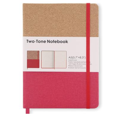 China 100% Recyclable Promotional PU Leather Cork Notebook With Elastic Band New Arrival OEM Water Base Eco-friendly ECO Cork Cover Diary Book for sale