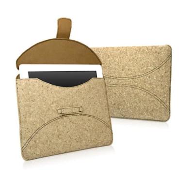 China 100% Eco-friendly Bags 100% Cork Tablet Bag Case Waterproof Lightweight Eco-friendly Cork Bark Laptop Sleeve Factory Promotion Gift for sale