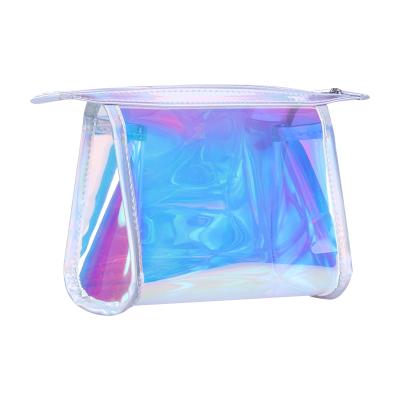 China Hologram TPU Pouch Makeup Brush Pouch Hologram TPU Toiletry Durable High Quality Soft Cosmetic Waterproof Storage Bag Colorful Plastic PVC TPU Wash Bag for sale