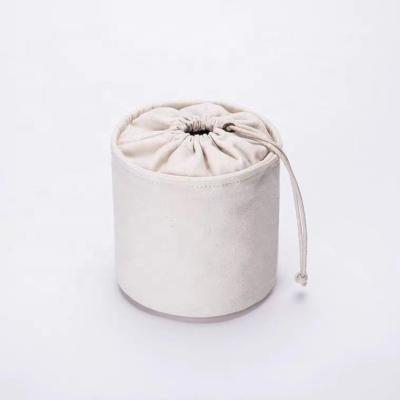 China Sustainable Sustainable Organic Cotton Canvas Calico Separate Pockets Inside Bottle Beverage Wine Buckets Promotion Gift for sale