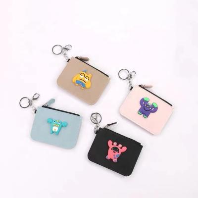 China Creative Eco-friendly Gifts Card Bags Cartoon Unicorns Coin Clip Mini Wallets Zipper Key Pouch for sale