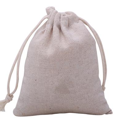 China Reusable Nature Jute Soft Drawstring Pouch Personalized Organic Cotton Canvas Fabric Dust Bag Hemp Christmas Gift Packaging Recyclable Bag for sale