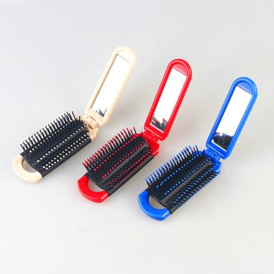 China New Fashion Travel Wholesale Gift Pocket Cosmetic Mirror Folding With Travel Measuring Plastic Hair Comb for sale