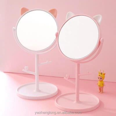 China High-definition makeup mirror cover minimalist creative desktop ear card containing girl princess dressing mirror for sale