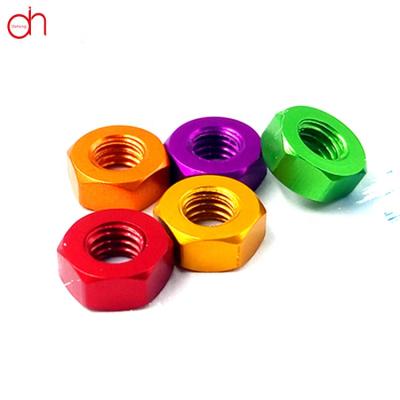 China Heavy Industry Customized Guaranteed Quality M2 7075 / 6061 Color Aluminum Spring Nut Hex for sale