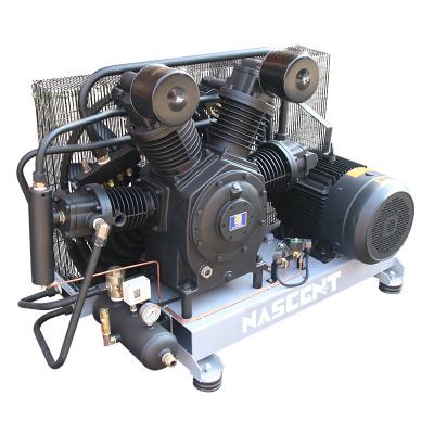 China Stationary 30 Bar 40 Bar 50 Bar Industrial Air Compressor Piston Type Electric 30hp 22kw for sale