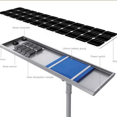 China Road / Street / Garden Integrated All In One Lithium Battery Solar System 80W Street Light for sale