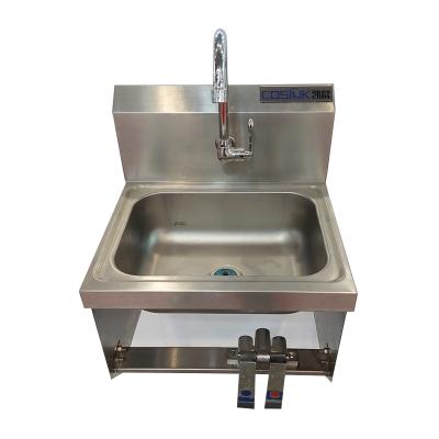 China Wholesale Good Quality Commercial Stainless Steel Kneeless Operated Hand Wash Sink Faucet for sale