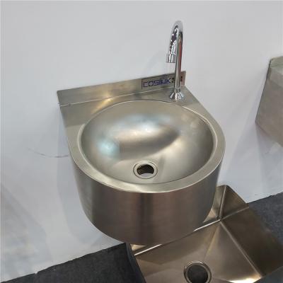 China Without Faucet / Hand Sink Stainless Steel Foot Pedal Hand Wash Sink For Sanitary Hand Washing In Kitchen for sale