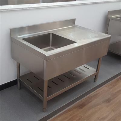 China Ss201 ss304 Modern Kitchen Sinks 11 Gauge Single Bowl 304 Stainless Steel Kitchen Sink With Drainer for sale