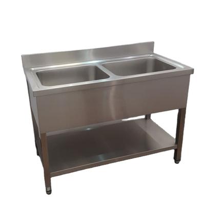 China European Commercial Without Faucet Easy Assemble Double 304 Stainless Steel Kitchen Sink Wholesale for sale