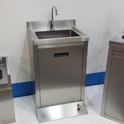 China Modern Perfect Foot Operated Stainless Steel Sink Cabinet For Restaurant / Hospital / Bar Hotel / Fast Food for sale