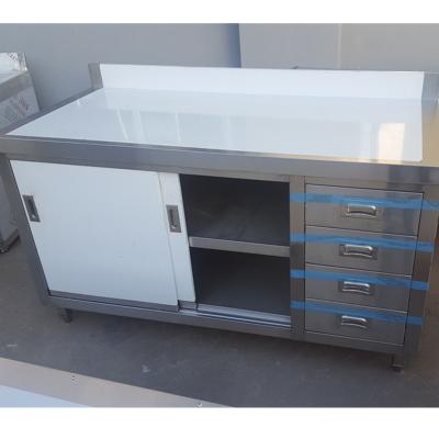 China Adjustable (Height) Customize Work Table With Drawer Stainless Steel Work Table With Under Shelf for sale