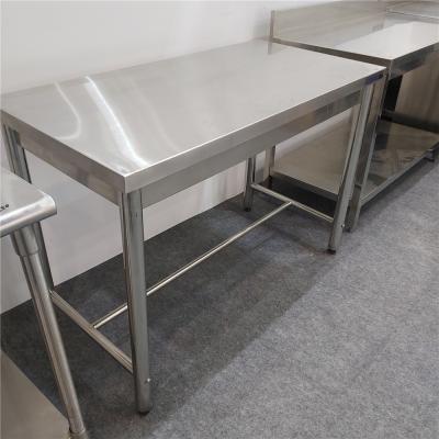 China Easily Assembled One Layer Restaurant Work Bench Table Kitchen Stainless Steel Commercial Work Table for sale