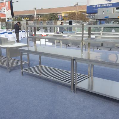 China Commercial Kitchen Different Size Commercial Bench With Top And Under Shelf High Quality Sand Polishing Stainless Steel Work Table for sale