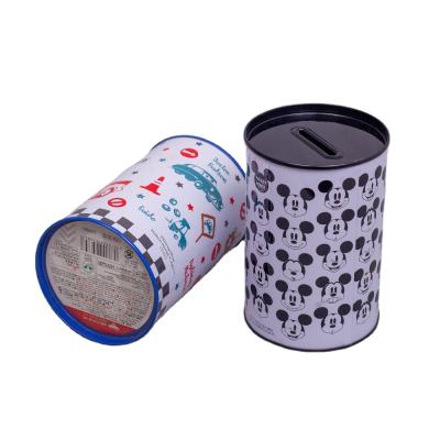 China Dongguan Lid Kids Money Eco-Friendly Custom Removable Tin Box Big Tin Box Piggy Bank for sale