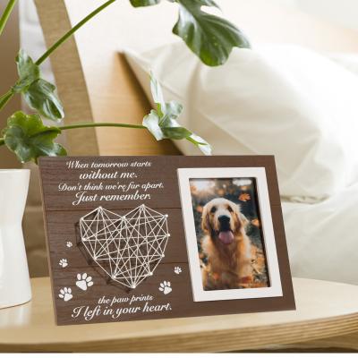 China Pet Heart-Shaped Photo Frame Heart-Shaped Frame Heart-Shaped Pet Frame Memorial Condolence Gift Memorial Wall Pet Photo Frame Wooden Pet Picture Frame for sale