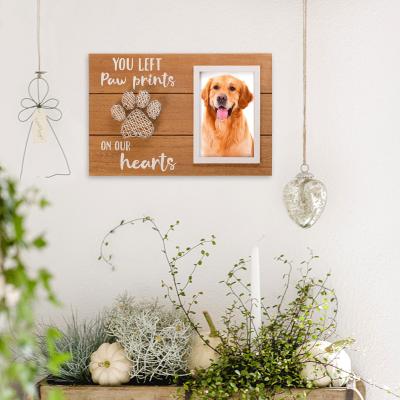 China Wooden Pet Cat and Dog Memorial Photo Frame Pet Memorial Wall Frame Pet Memorial Condolence Gift Picture Frame for sale