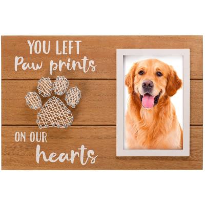 China Pet cat and dog photo frame memorial wood photo frame condolence frame remembrance gift pet photo frame memorial animal wall for sale