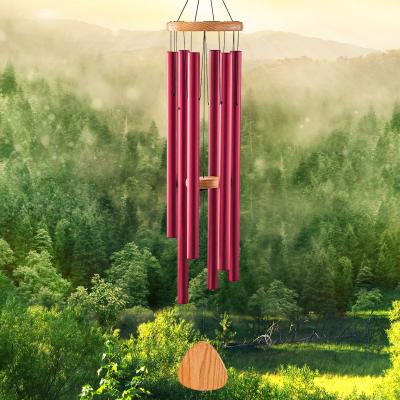 China Garden Patio Garden Patio Tube Copper Wind Chime Stainless Steel Red Aluminum Metal Wind Chime Minimalist Outdoor Decoration Large Custom LOGO for sale