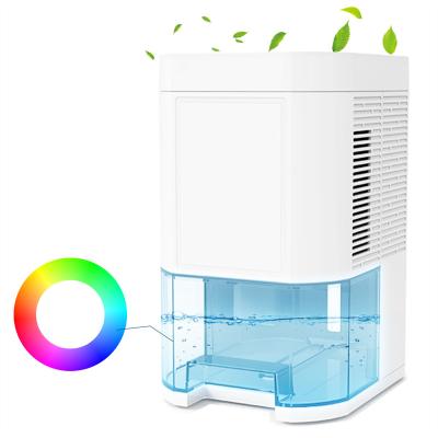 China New Portable Small Portable Dehumidifier, 1000ml Timed Mini Dehumidifier with LED Night Light for Home Use for sale