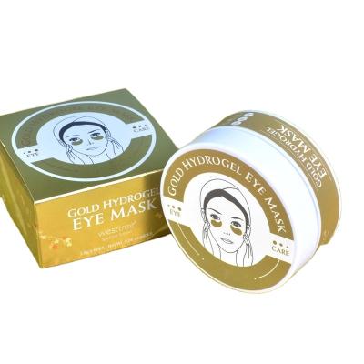 China Custom Cosmetics Anti-Wrinkle Hyaluronic Organic Lifting Under Eye Gel Patches Private Label Gold Collagen Under Eye Patch For Dark Circles for sale