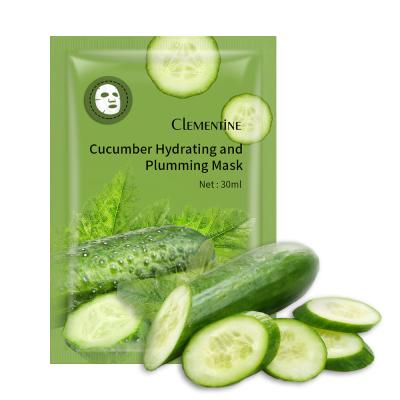 China Deep Hydration Facial Mask Cucumber Sheet Mask Manufacturer Anti Aging Mascarillasl Private Label Moisturizer Sheet Natural Korean Facial Collagen Mask for sale