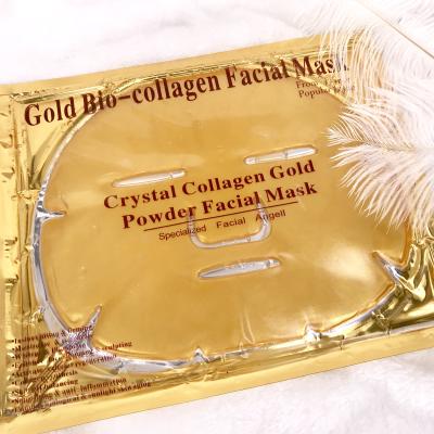 China Private Label 24K Gold Collagen Sheet Mask Organic Moisturizer Whitening Collagen Crystal Gold Face Mask for sale