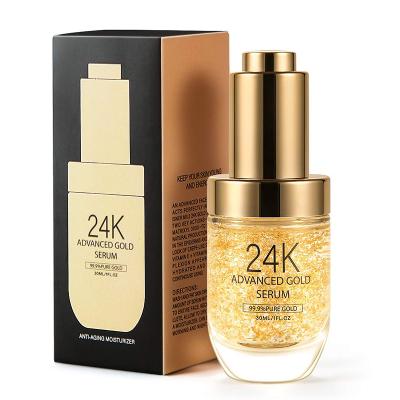 China Natural Moisturizer 24k Gold Skin Care Premium Hyaluronic Acid Face Essence Whitening Serum for sale