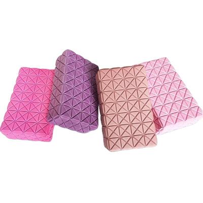 China 2021 new design EVA 3D yoga brick non-slip diamond engraved yoga block for sale for sale