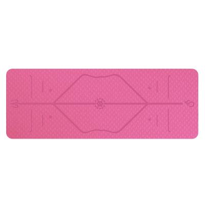 China Tape Low MOQ Cheap Price Non Slip Eco Friendly Double Layer Yoga Pilates 6mm Tape Non Slip Yoga Mat for sale