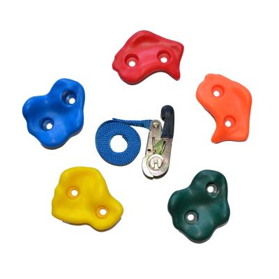 China 2019 Colorful Outdoor Plastic Playground Adventure Climbing Stones For Kids for sale