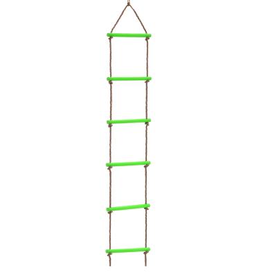 China Eco-friendly Colorful Kids Climbing Rope Ladders Safety Step Ladders With Railing Ladders For Kids Playground Toy for sale