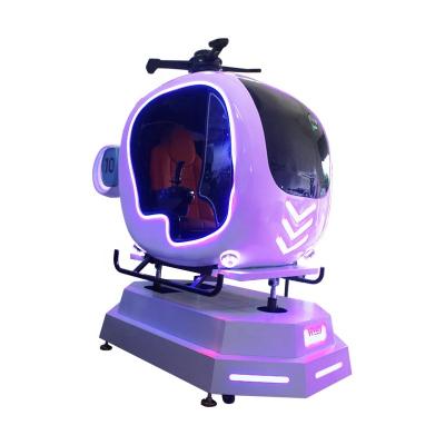 China Other Fun Fairground Vr Helicopter Ride Single Player Flight Simulator 9d Vr Flat Experience Game Machine for sale