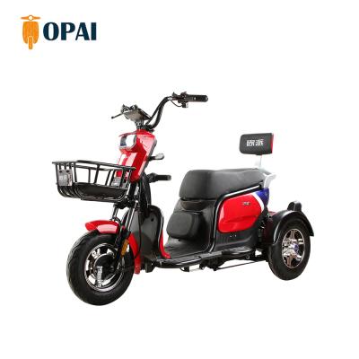 China OPAI Passenger Tricycle 500W 3 Wheel Electric Tricycle 60V 20Ah Electric Bike Cargo Motorized Pedicab 3 Tekerlekli Motosiklet Tricycles for sale