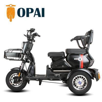 China Hot Selling Opai Three Wheel Electric Bike Passenger Adult Electric Tricycle With 3 Seats For Sale for sale