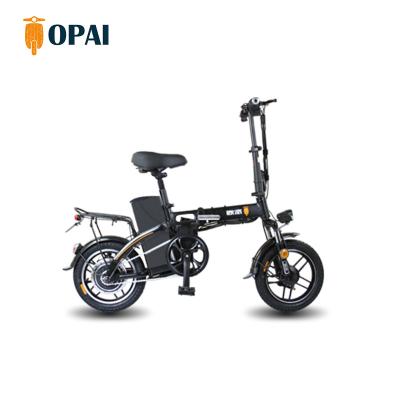 China Opai Electric Warehouse New Design 36V 350W E Bike E-Bike 2021 Eu Electric Warehouse Cheap Folding Electric Bike 14 Inch Fat Tire for sale