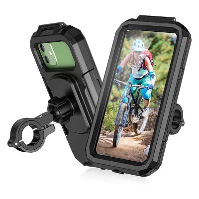 China Universal 360 Degree Motorbike Phone Mounts waterproof 6.8 inch PVC Material for sale