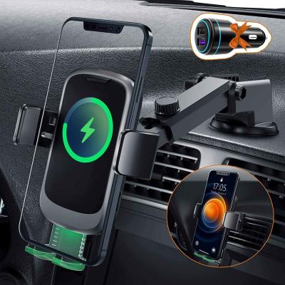 China Qi 10W Magnetic 0.1S Wireless Car Charger Mount Overcurrent Protection for sale