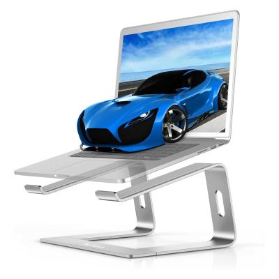 China Ergonomic Aluminum Portable Adjustable Laptop Stand Detachable 26cm for sale