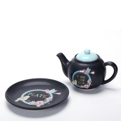 China Ceramic portable multifunctional new style ceramic tea sets with teapot with tray for sale