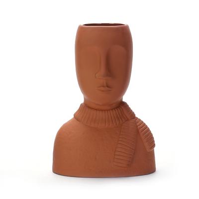 China Traditional Chinese Professional Manufacture Brown Pattern Has Flowers Bodyshape Supplier Ceramic Vase for sale