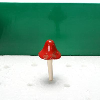 China Art Hot Selling Multicolor Ceramic Mushroom Folk Style Christmas Ornaments For Garden for sale