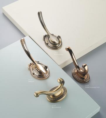 China Modern Wholesale Custom Hooks For Hanging Hooks Wall Zinc Alloy Bedroom Clothes Door Hook for sale