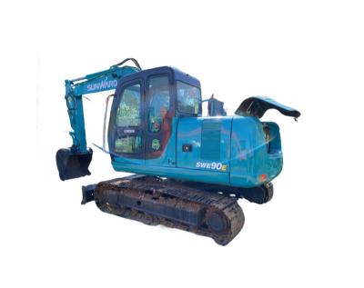 China Free shipping!!! SWE 90E mini Excavator Digging Hydraulic Small Micro Digger Machine Prices for Sale 0.36mÂ³ for sale