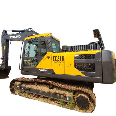 China Hot Sale Used Excavators VOLVOEC210 Secondhand 20ton Digging Equipment Crawler Hydraulic Machine 0.8 mÂ³ for sale