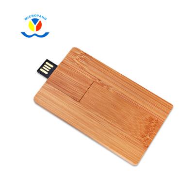 China High End Rectangle Wooden Business Style Credit Card USB Flash Reader 1gb 2gb 4gb 8gb 16gb 32gb 64gb for sale