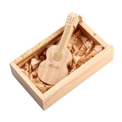 China Creative Wooden Gift Wooden Violin Lettering Gift USB Flash Drive for sale