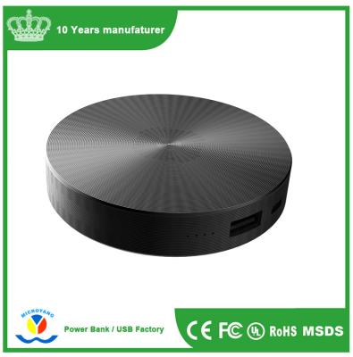 China Mini Best Round Power Bank Circular Portable Design Power Bank Charger 6000mah Power Bank for sale