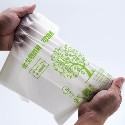 China 100% biodegradable and compostable; Biodegradable Eco-friendly Cornstarch PLA Supermarket Organic Plastic T-shirt Bags Degradable Plastic Shopping Bag for sale